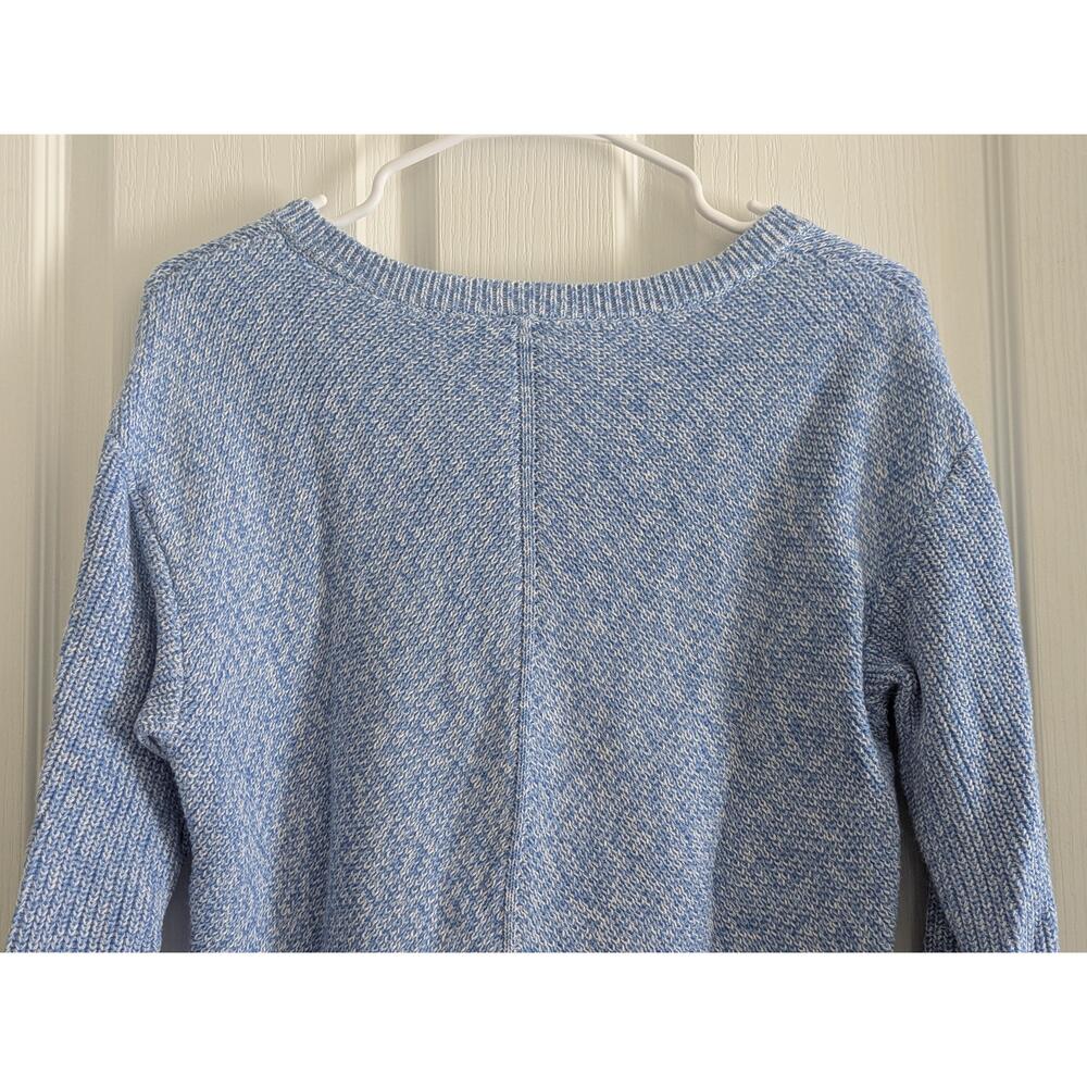 Talbots Women's Knit Sweater Size Medium Blue White Lightweight Classic Casual - Picture 7 of 14
